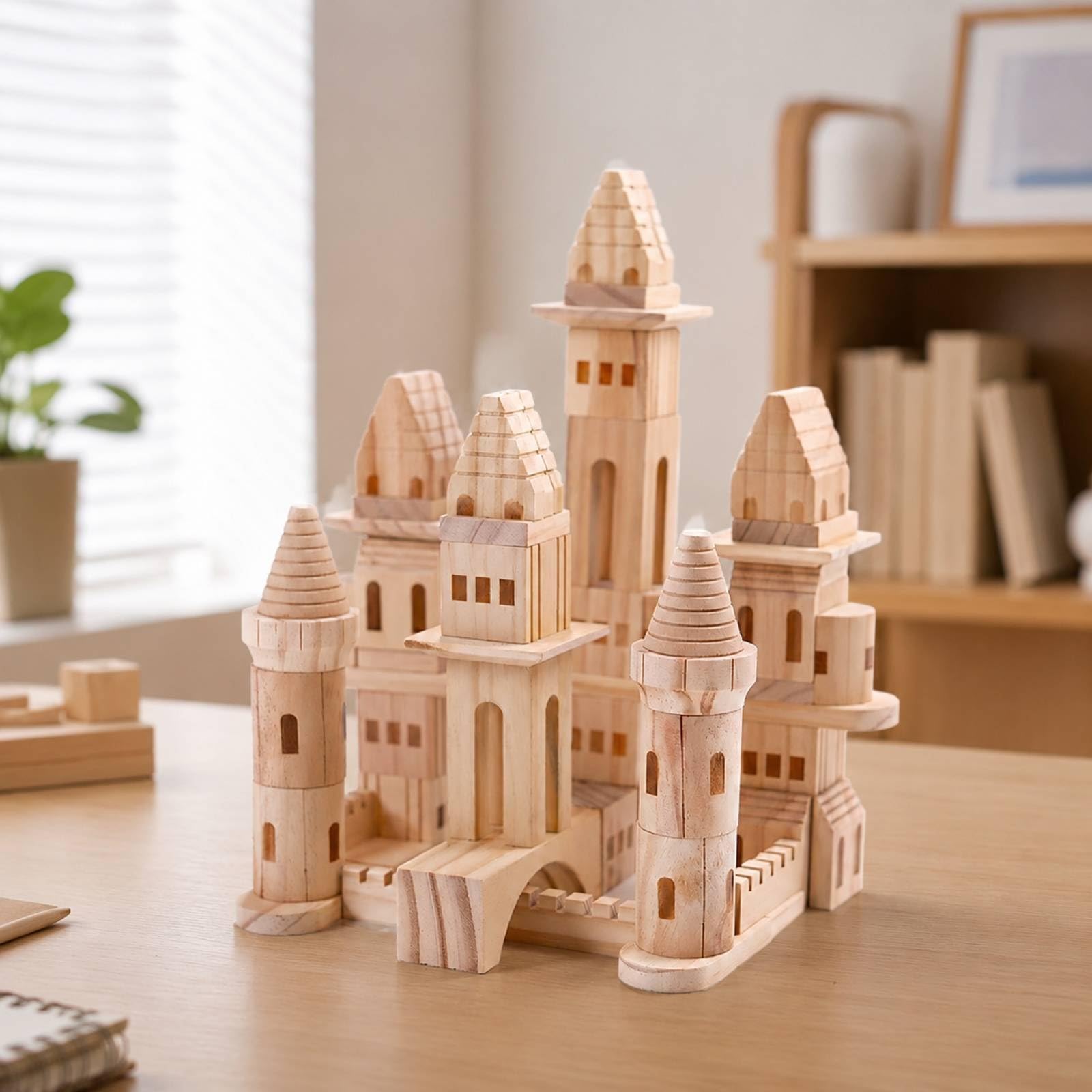 Set di Costruzione con Strutture Verticali Non Elettrico Kit di Montaggio Creativo -da- Resisn Gioco Pedagogico in Legno, Stile A