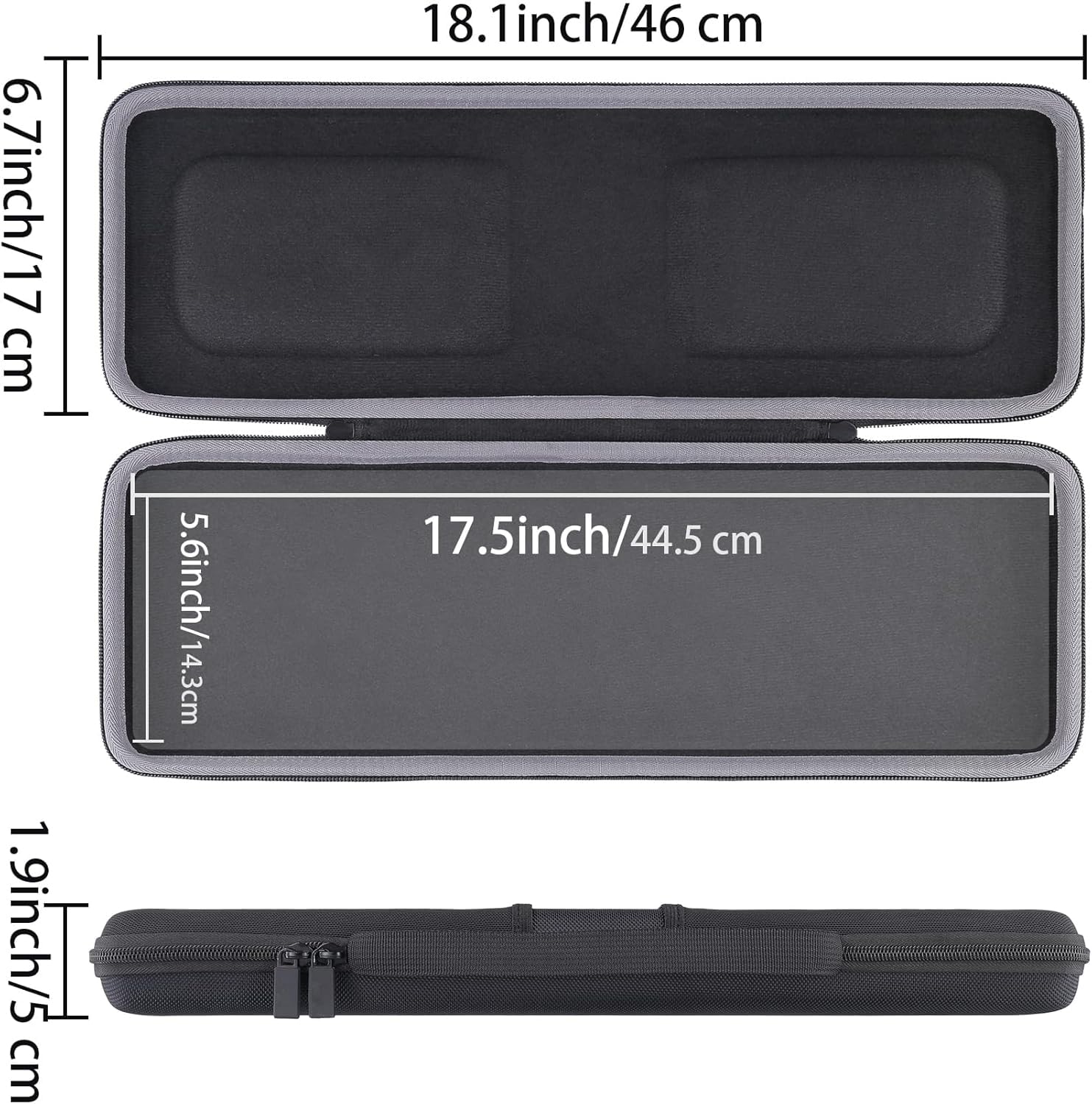 co2CREA Case Harte Reiseschutzhülle Etui Tasche kompatibel mit Logitech Signature Slim K950 kabellose Tastatur-Maus-Set,Nur Hülle