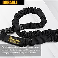 Vista 3 de Arnés de Seguridad Retractable TRSMIMA - Protección contra caídas para escalada con correa de 6 pies de una sola pierna con amortiguador interno