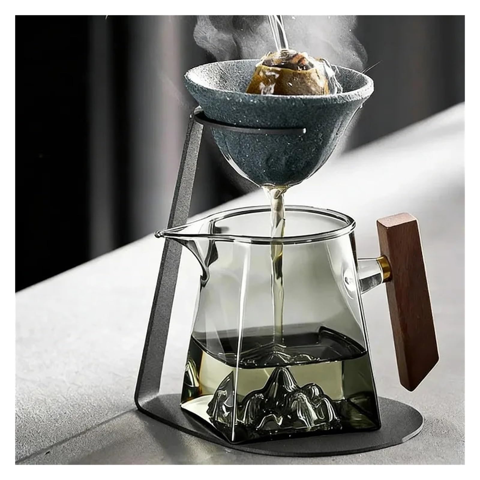 Teesieb aus Keramik Keramik-Teesieb, multifunktionaler Kaffeefilterbecher, mikroporös, wiederverwendbar, Keramikfilter for Aufbrühen von Tee und Kaffee für Familie und Büro(Two-piece set-1pcs)