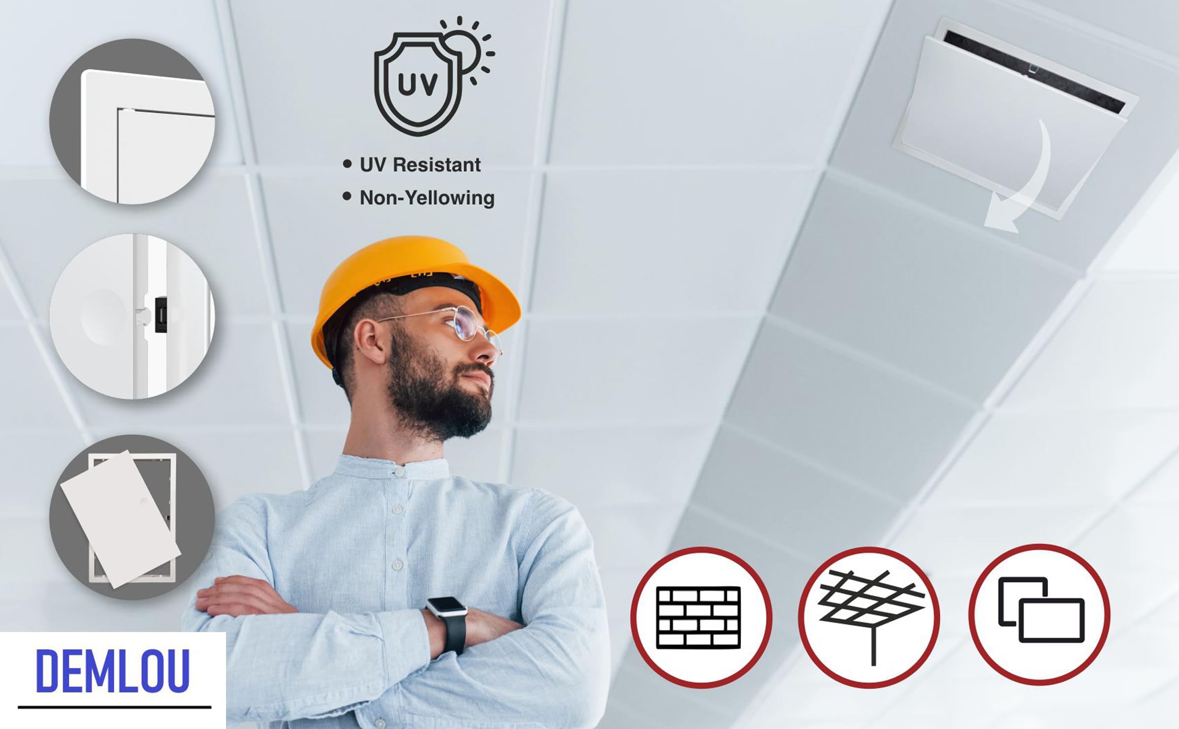 100x100mm Pannelli Accesso Ispezione Schiudere Porta Accesso ABS Plastica - Foto 8