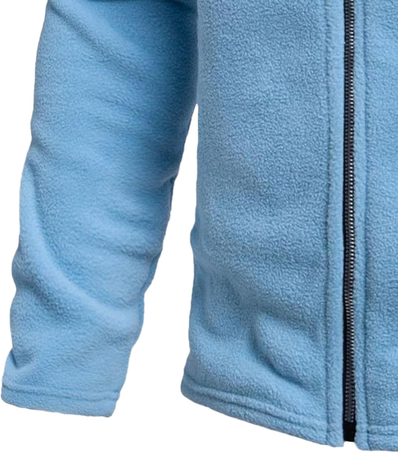 Close-up of a Light Blue Polar Fleece Jacket