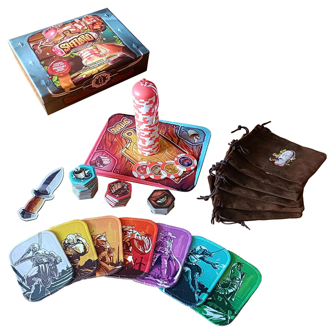 SIFFLARD Édition Deluxe Version Française - Jeu d'Ambiance Hilarant - Entre Amis et en Famille - 8 Ans et Plus - 2 à 6 Joueurs - 15 Min par Partie - Application Gratuite (Édition deluxe)