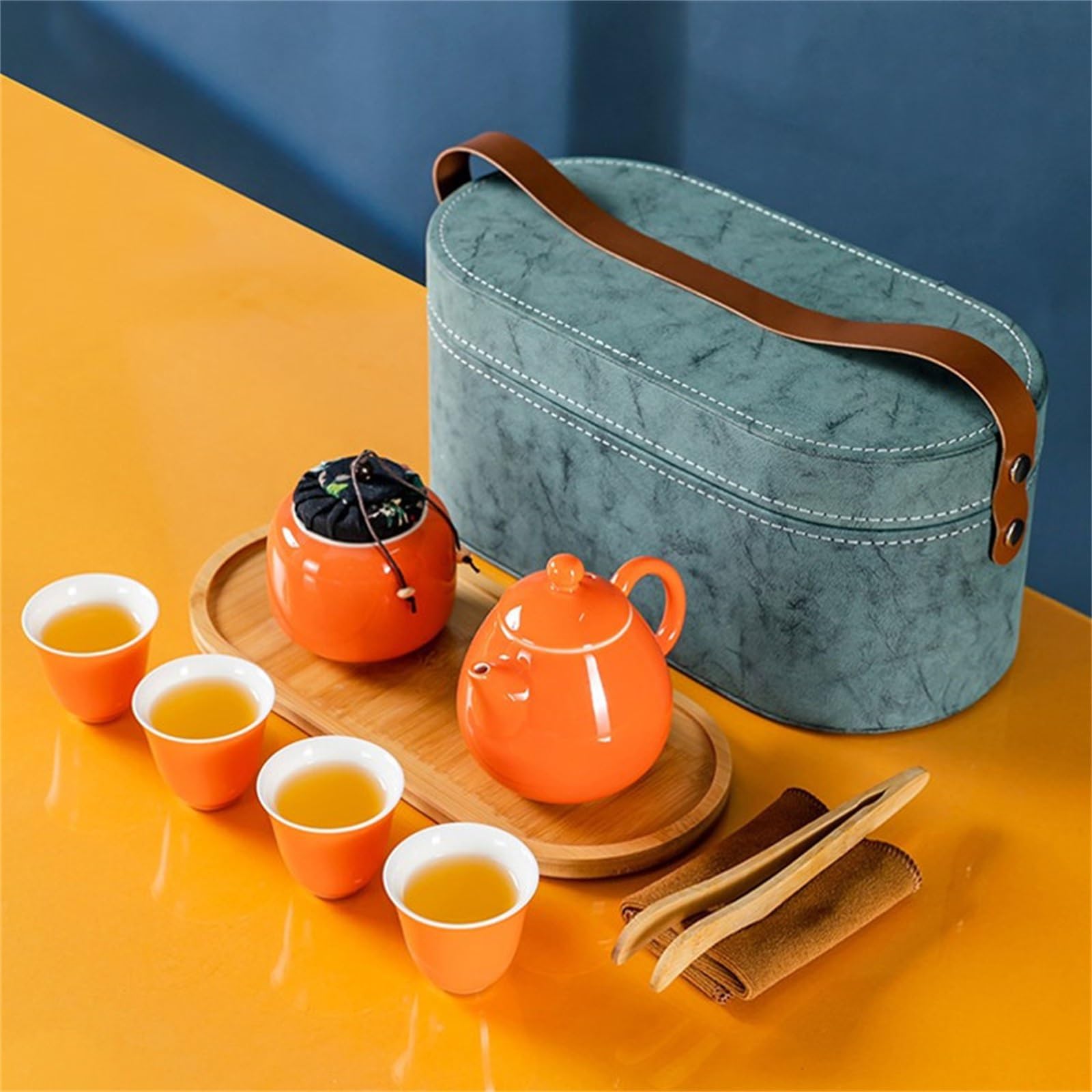 Amazon.co.jp: 茶器セット 携帯旅行ティーセット シンプルなポータブル