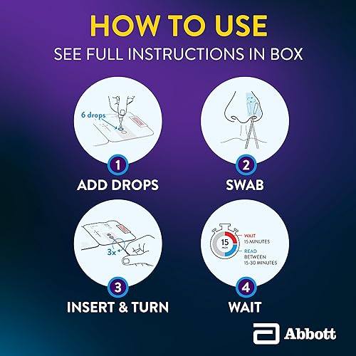 Miniatura 27 de BinaxNOW Autoprueba de antígeno COVID-19, 1 paquete, 4 pruebas en total, prueba de COVID con resultados de 15 minutos sin enviar a un laboratorio