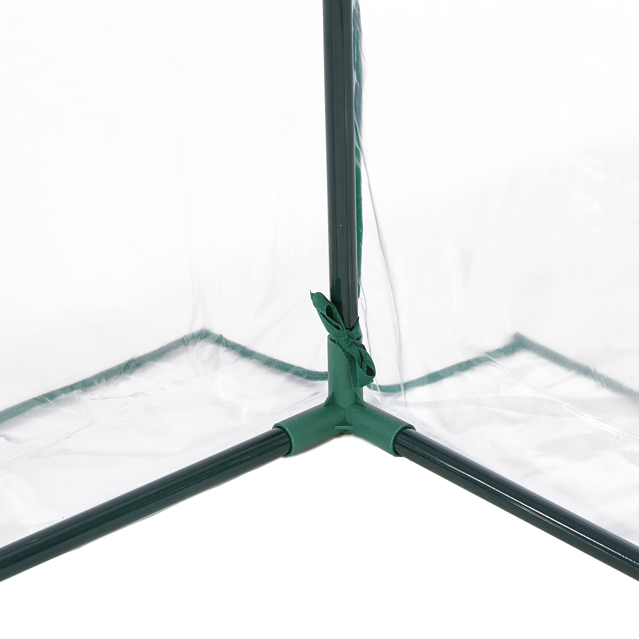 Relaxdays Serra da Orto per Pomodori, Telo in PVC, HLP: 170 x 130 x 75 cm, Copertura Piante Giardino, Trasparente Verde