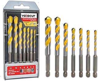 YOKOCUT 7Pcs Tungsten Carbide Masonry Drill B...,