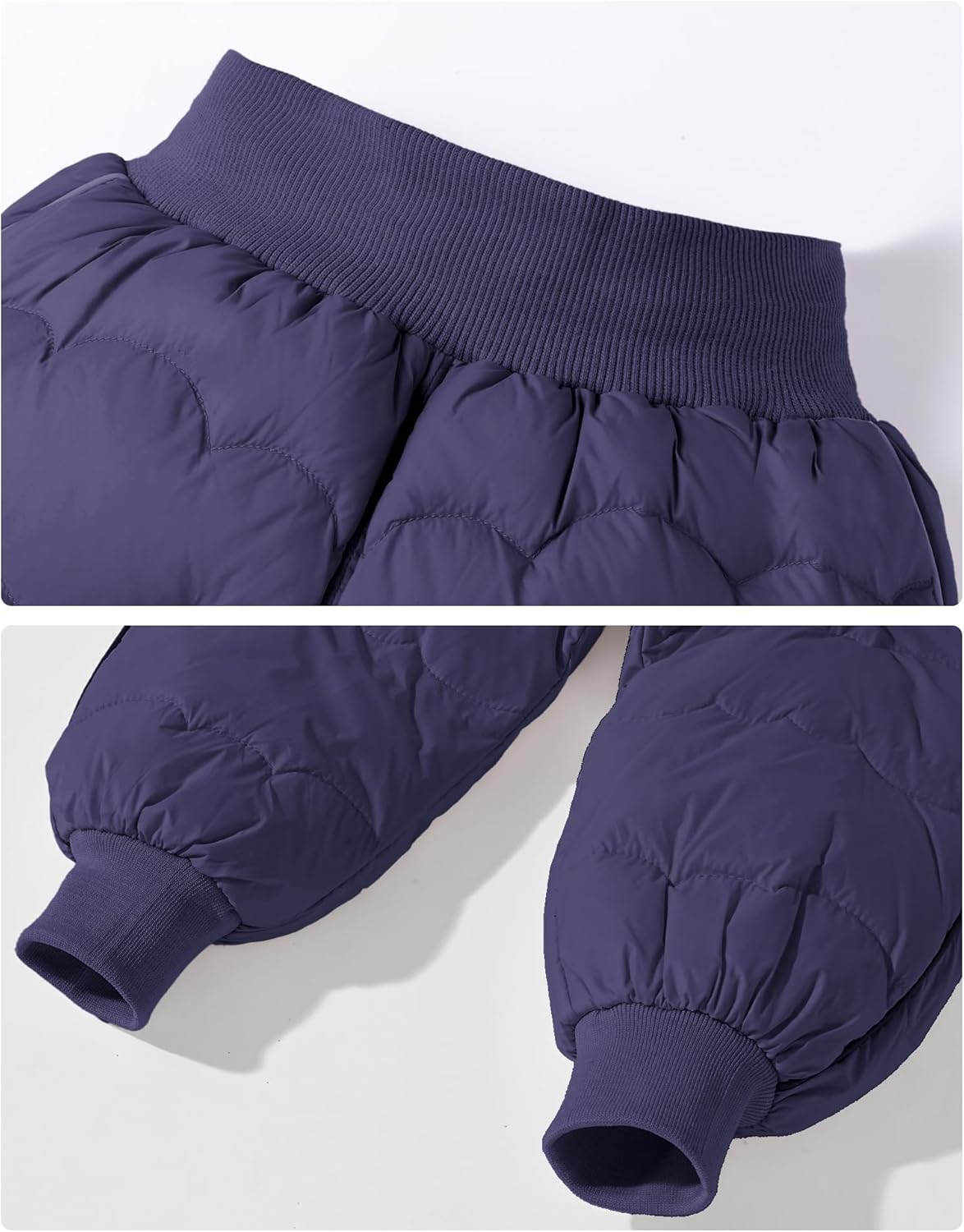 Happy Cherry Snow Puffer Down Pants for Toddler Baby Boy Girls Warm Skiing Pant Ski Snowpant Windproof Trouser 1-7Y - Image 4