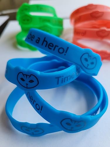 Miniatura 7 de Bandas de regalos de fiesta de máscaras, suministros de bandas de regalo para niñas, niños, pulseras de silicona para niños y niñas, paquete de 24