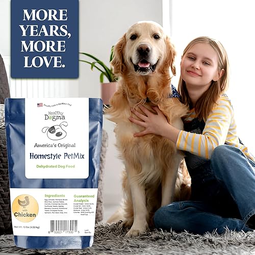 Miniatura 7 de Healthy Dogma - PetMix Alimento deshidratado para perros para alergias - Sin granos, liofilizado, crudo, alimento casero para perros (cena de pollo,