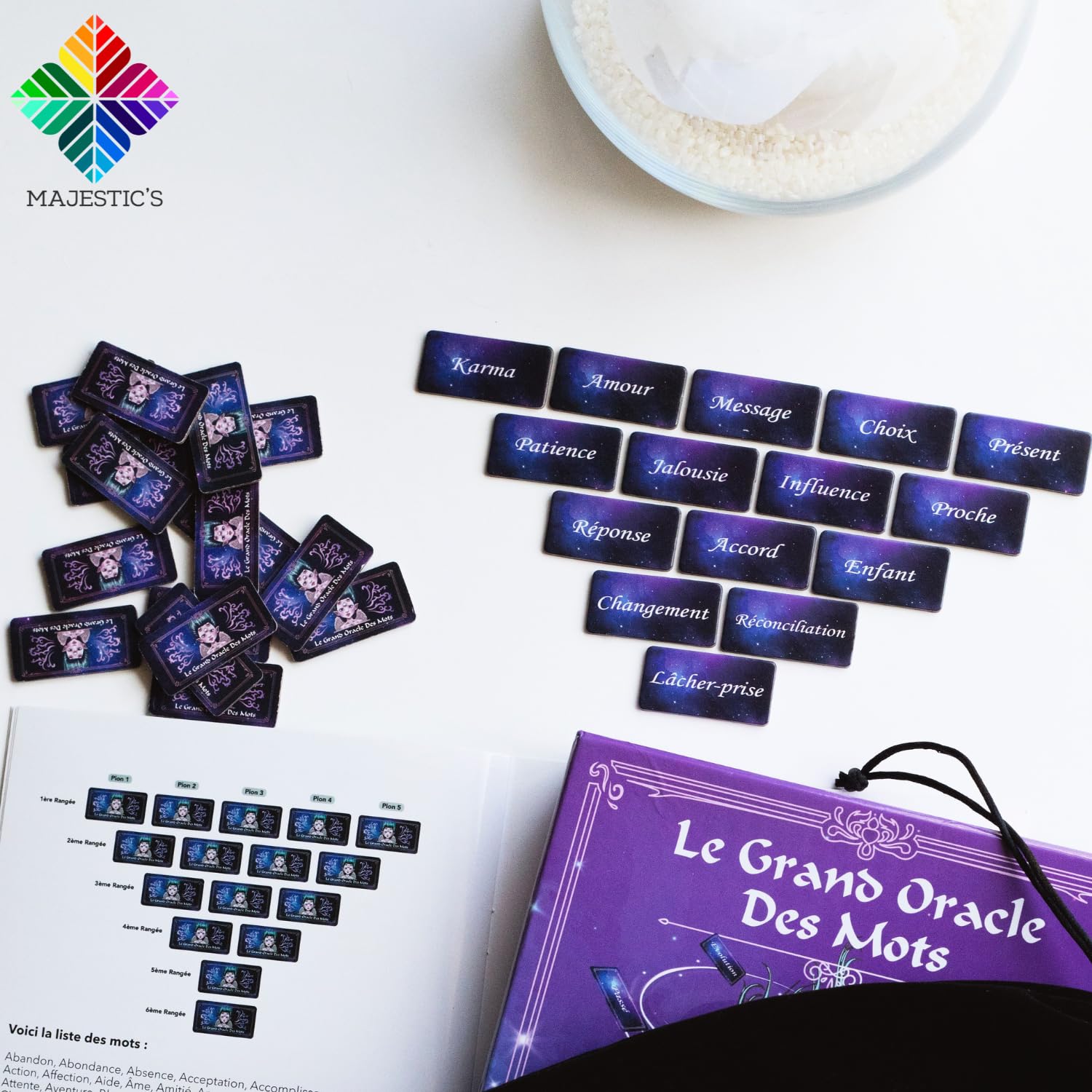 Le Grand Oracle des Mots – Oracle Divinatoire de 150 Mots (Français) – Cartomancie – Outil Ludique, Précis, Facile, Pour tous les âges et Débutants