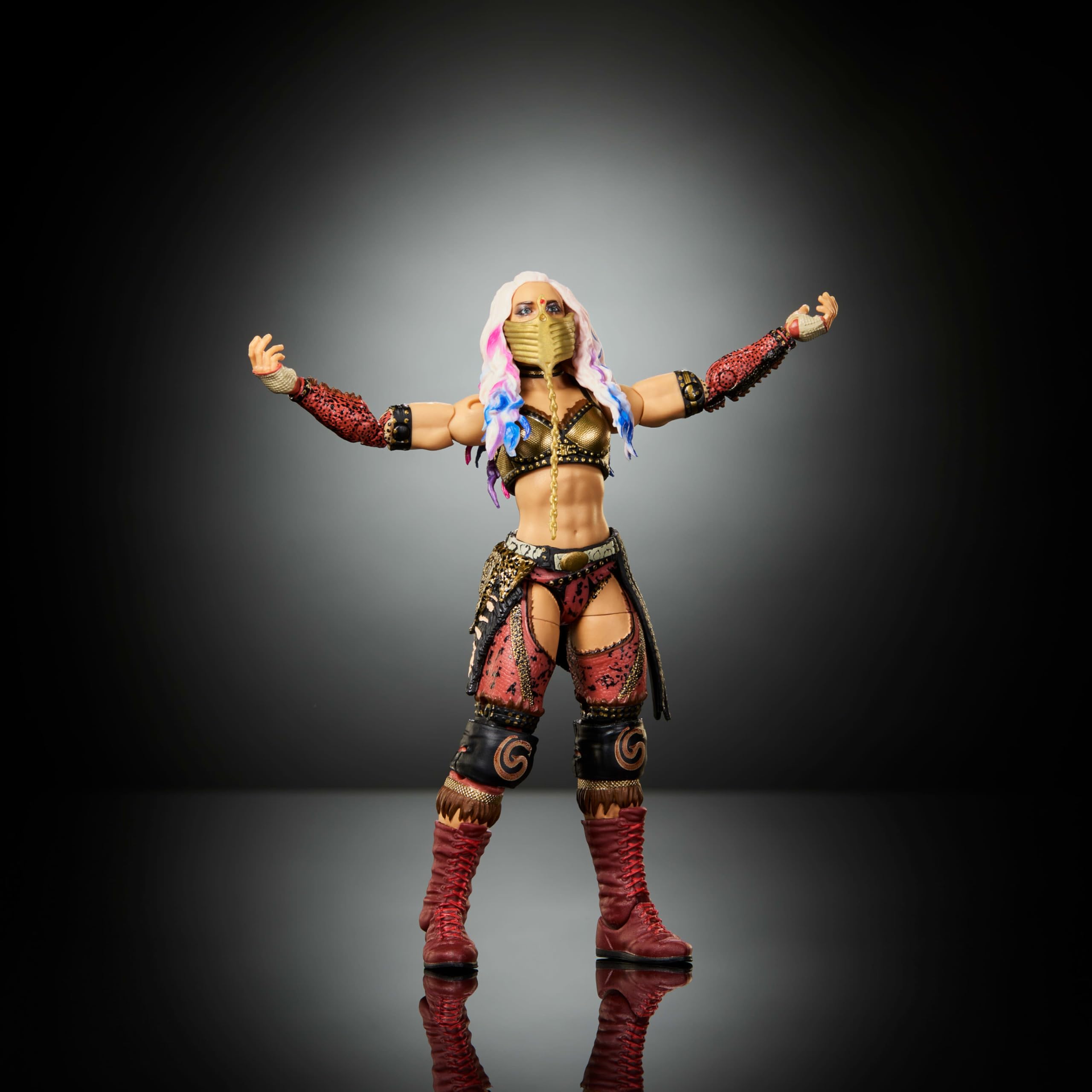 Mattel WWE Elite Giulia figurka i akcesoria, seria #125 | Figurka akcji WWE, 15 cm kolekcjonerska supergwiazda z 25 punktami artykulacji i wymiennymi wskazówkami
