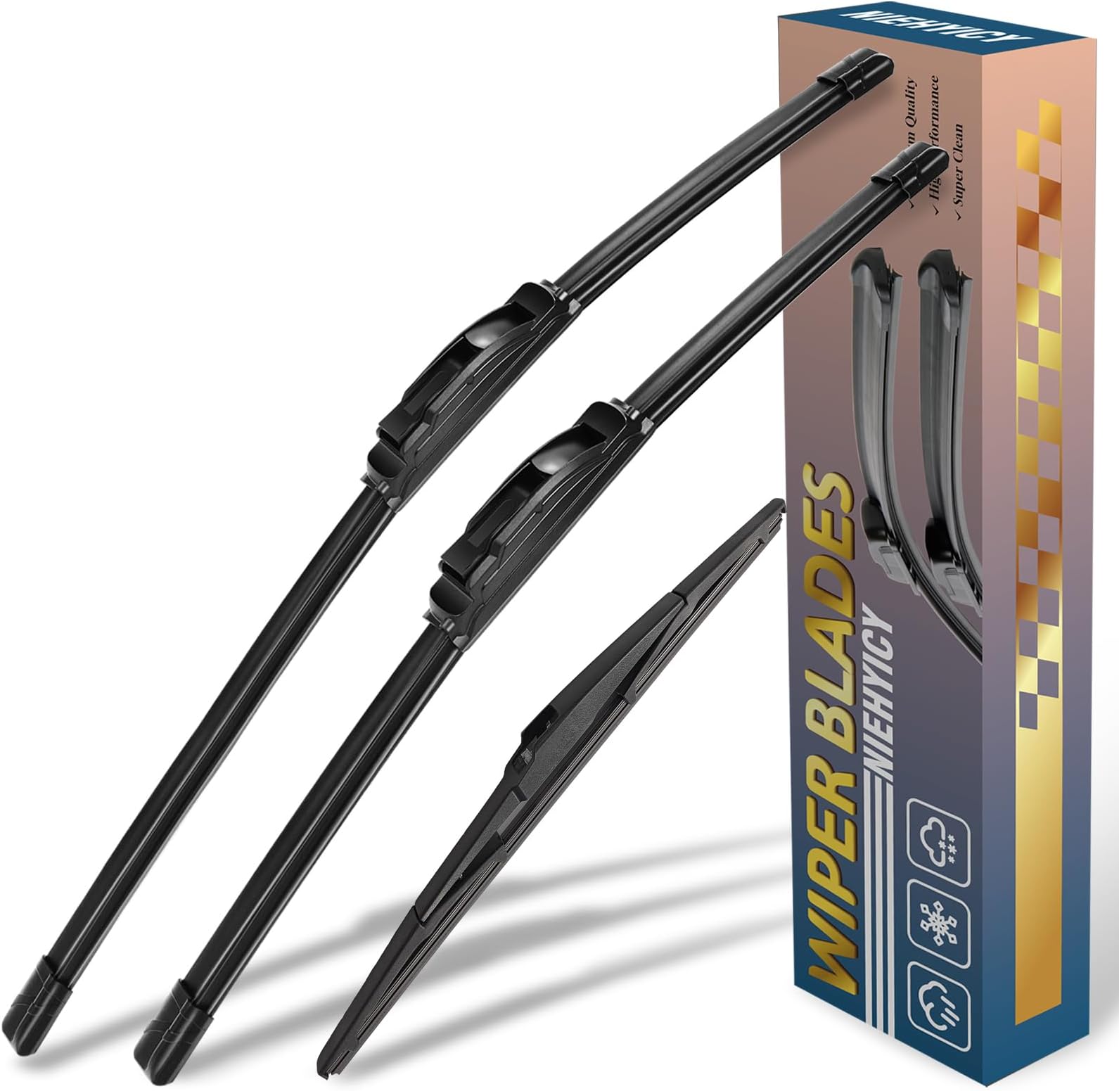 3 wipers Replacement for Toyota Sienna 2011-2021, Windshield Wiper Blades Original Equipment Replacement - 28"/20"/16" (Set of 3) U/J HOOK