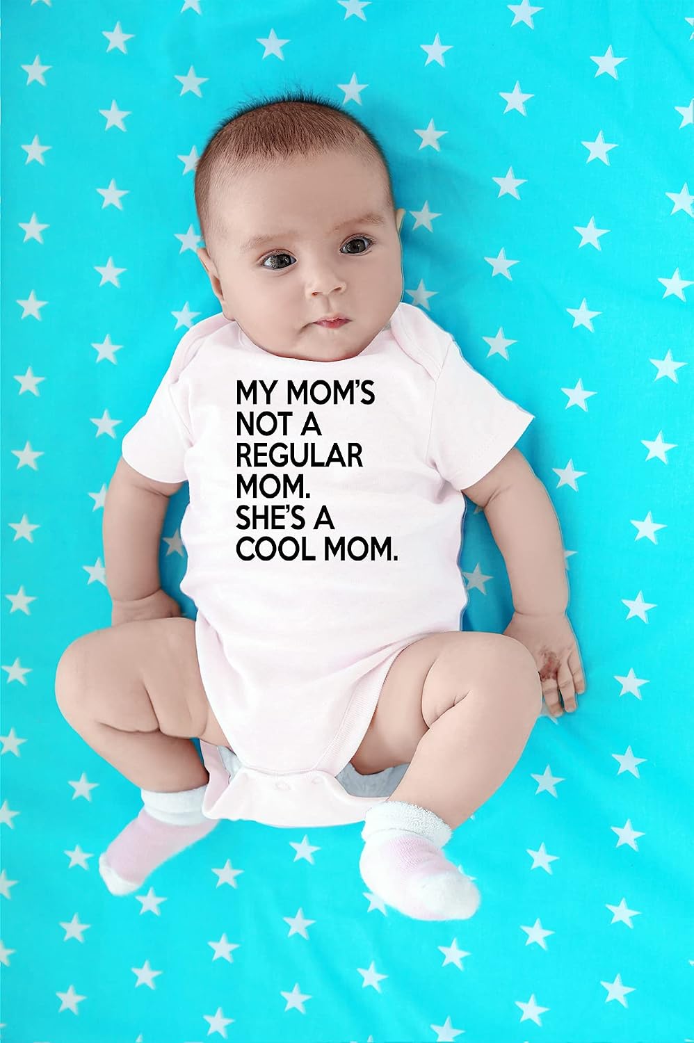 CBTwear My Mom’s Not a Regular Mom - Baby Clothes - Funny Newborn Bodysuit Outfits for Boys and Girls