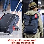 Étiquettes de bagages médicales 2pcs, étiquette de bagage en design tridimensionnel avec cartes d'information sur les dispositifs médicaux & 2 sangles robustes pour divers bagages ou sacs à dos
