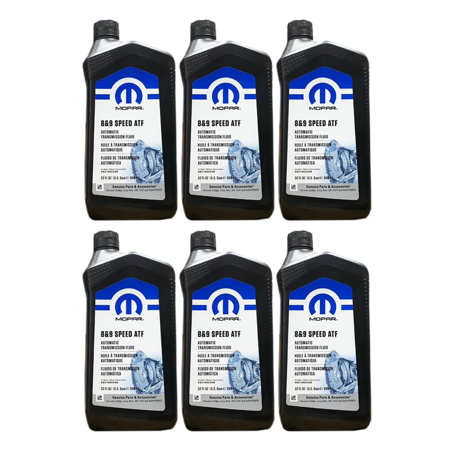 Chrysler Dodge Jeep Ram 8 and 9 Speed Automatic Transmission Fluid New Case of 6