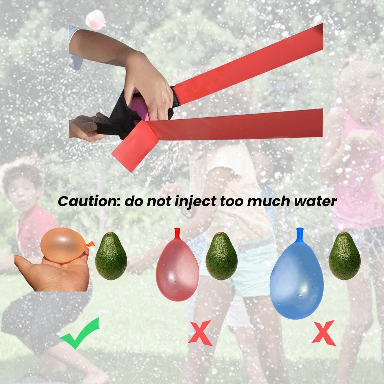 Water balloon launcher slingshot for adult Toys heavy duty human kit t shirt/Potato launcher catapult and water cannon as rocket launcher(Balloons not include)