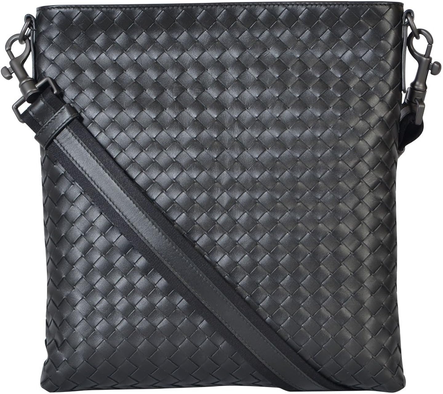 Bottega Veneta Men S v465c1000 Black Leather Messenger Bag Amazon Co Uk Shoes Bags