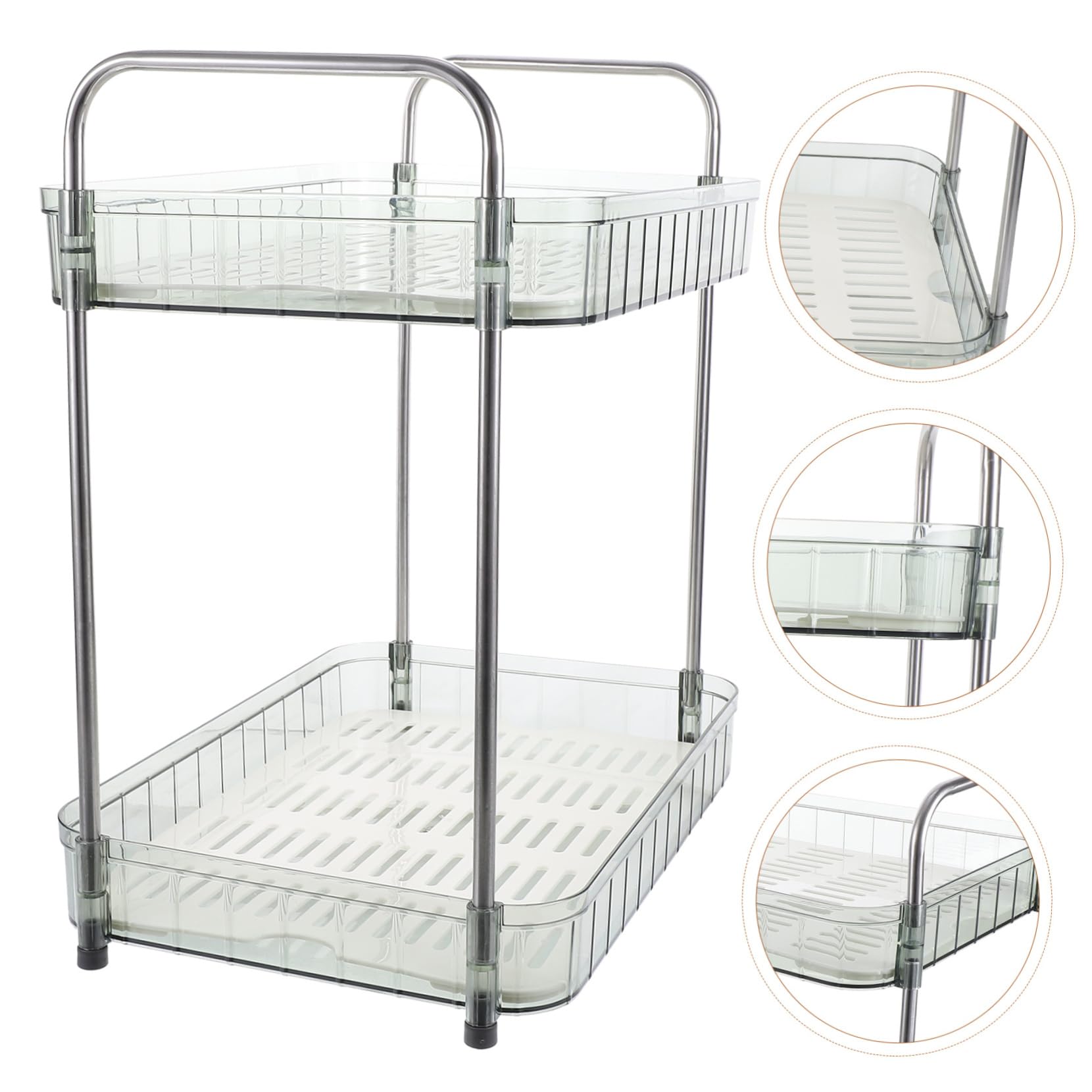 Étagère de Rangement pour Assiettes Cuisine à Deux Niveaux