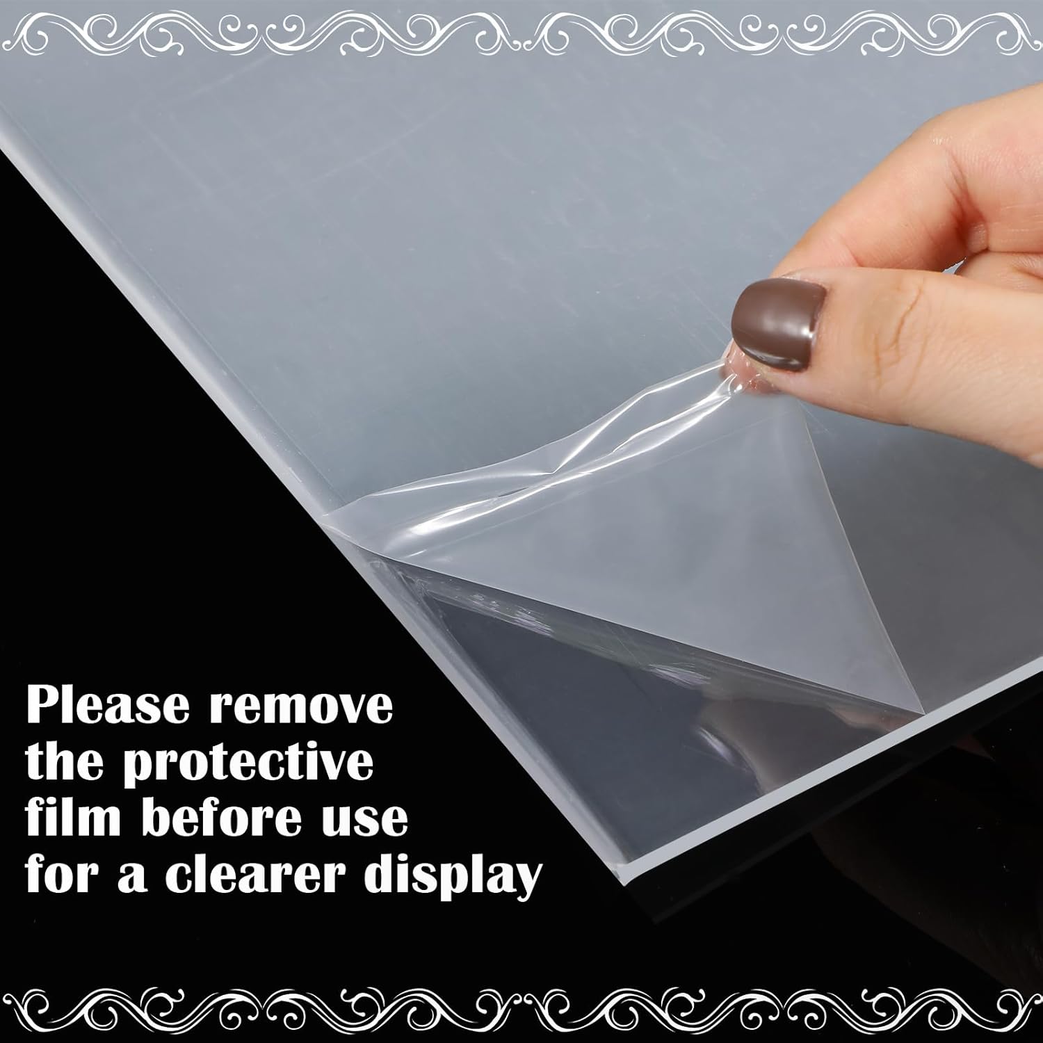 Chumia 48 Pack 4 x 6'' Acrylic Clear Table Sign Holder Double Sided T Shape Plastic Desktop Display Holder Vertical Menu Stand Business Store Sign Displayer for Wedding School Office Hotel Party