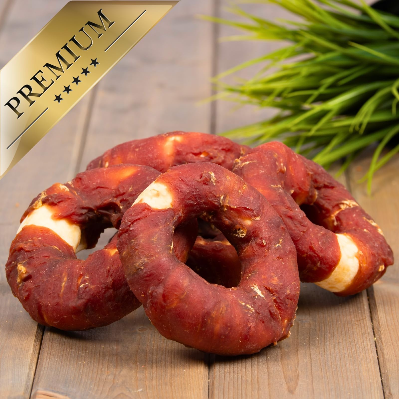 Lyra Pet® 5 kg Kauringe mit Entenbruststreifen - Kausnack für Hunde | Leckerli für Hunde - Kauartikel aus Rinderhaut mit Ente - Proteinreiche Belohnung - Gut bekömmliches fettarmes Hundefutter