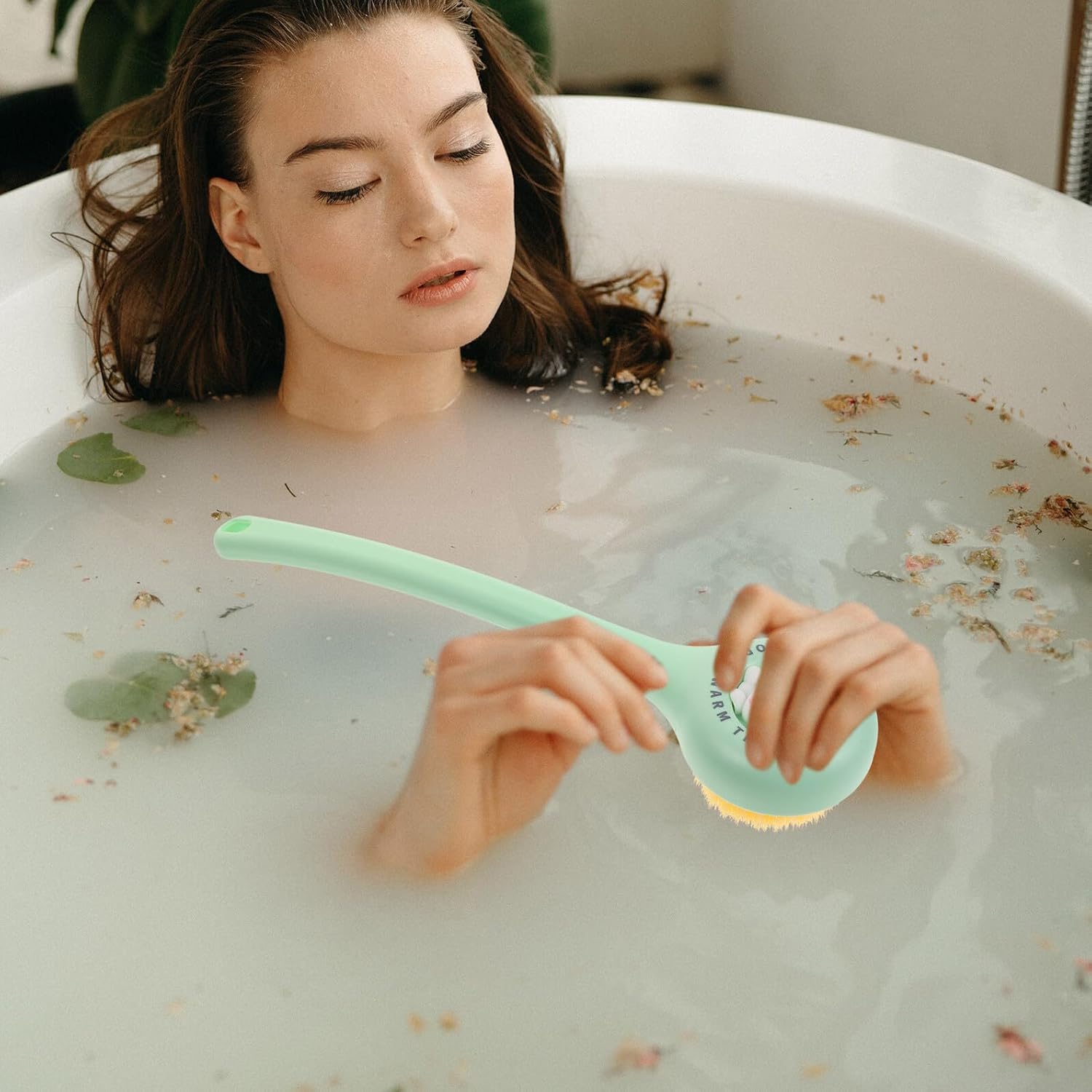 Back Scrubber Long Handle Bath Brush with Soft Bristles Body Loofah Shower Scrubber for Exfoliating and Cleansing Suitable for Sensitive Skin in Shower and Bath