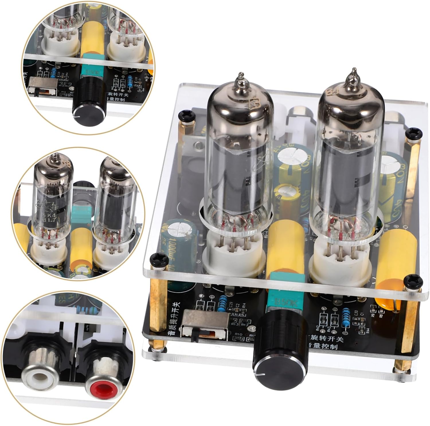 Toyvian Vacuum Tube Preamplifier Board for Home Theater Sound Quality Treble Bass Control for Record Players and