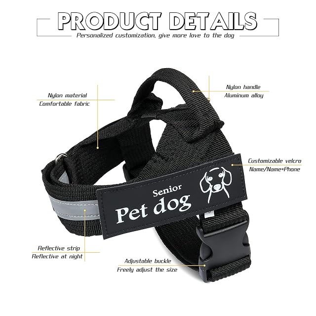 Foto 3 de 7 de Albertband Arnés para Perros Personalizado, Chaleco Reflectante sin Tirones para Perros