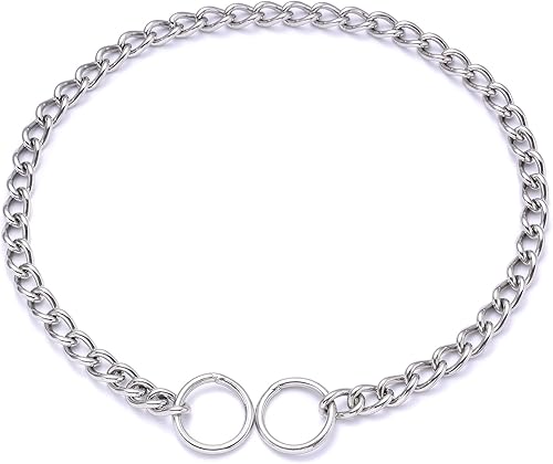 Miniatura 7 de Mile High Life  Collar de cadena de entrenamiento para perros  Anillo P deslizante de acero inoxidable  Collar de estrangulador  Resistente a la