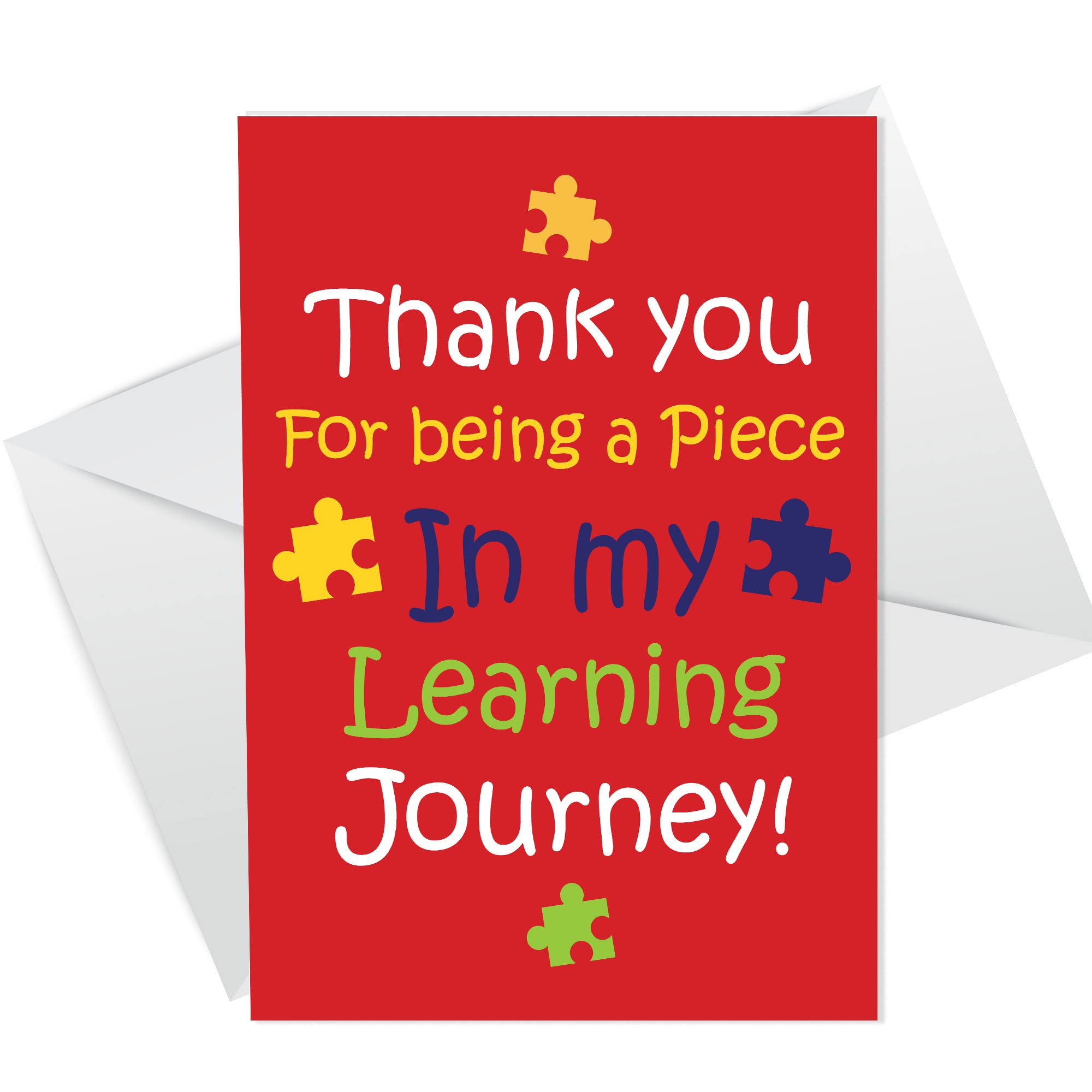 RED OCEAN End of Term Teacher Thank You Card For Teacher Teaching Assistant Tutor Mentor