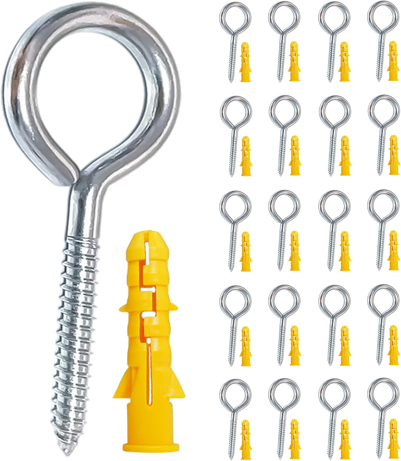 20 Stück Edelstahl-Augenschrauben M5 - 2,56 Zoll, Bis 200 Lb Belastbar