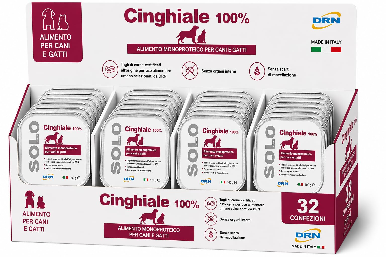 DRN SOLO CINGHIALE 100 gr- confezione da 32