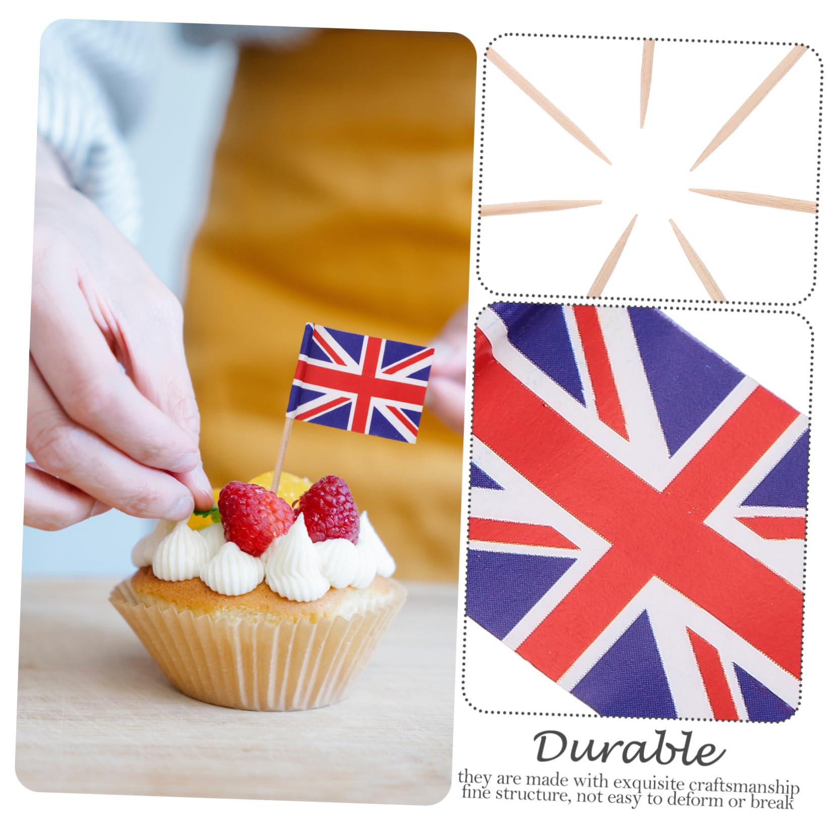 Amosfun Lot De 4 Décorations De Multifonctions Uniques Drapeaux Patriotiques Décorations De Gâteaux Pour Fête De Mariage Bâtonnets De Cocktail 200 Pièces X 4
