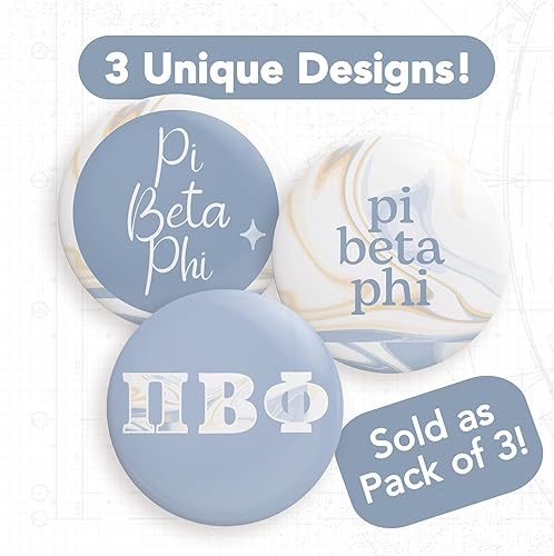 Vista 16 de Desert Cactus Pi Beta Phi Buttons Pin Sorority 3 Pieces of Variety Back Badge 2.25-inch