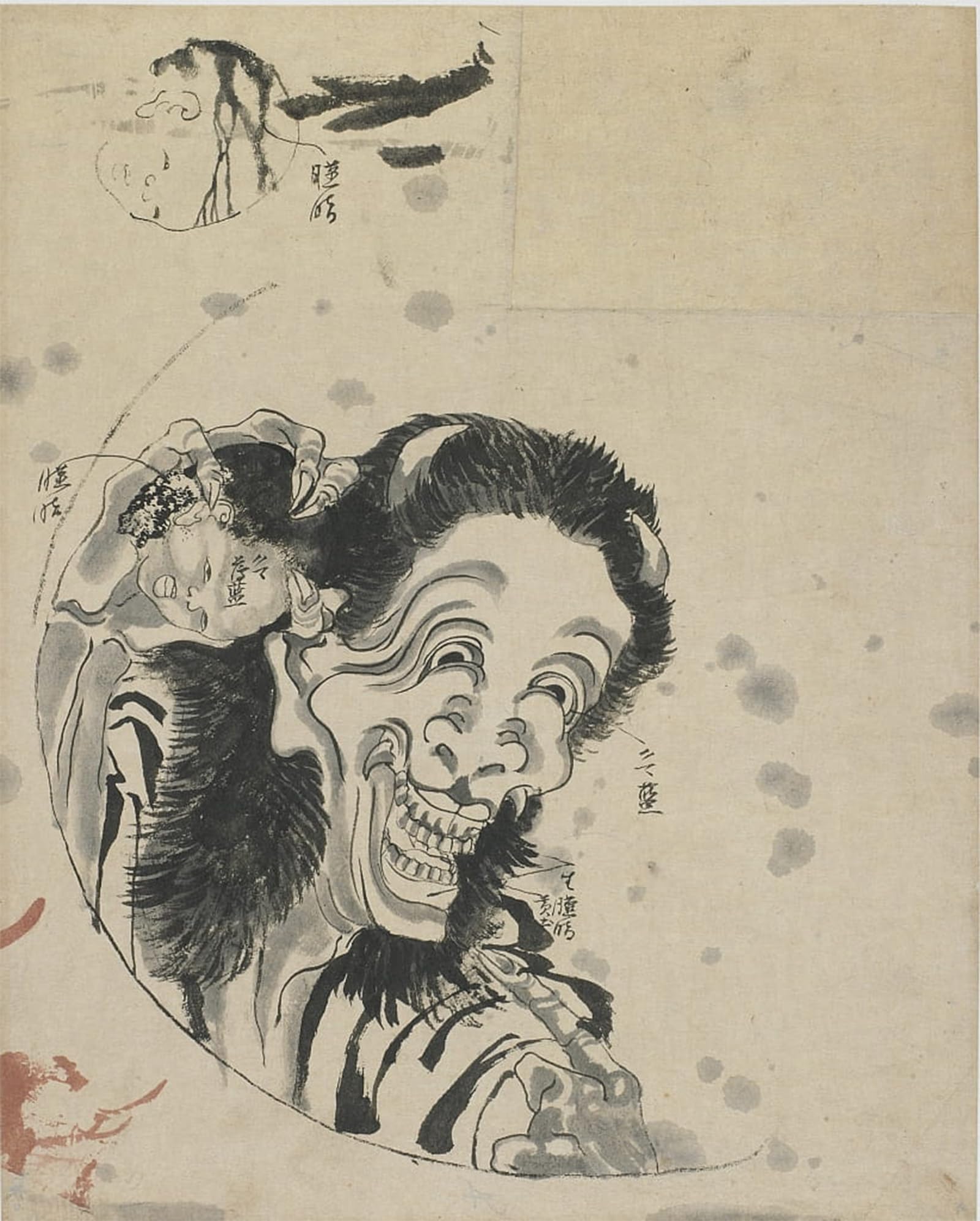 ARTXLXXBN Famous Print Painting Colorful Art Print a Spirit From the Hyaku Monogatari by Katsushika Hokusai Canvas Art Decorations for Home Decor 60x90cm