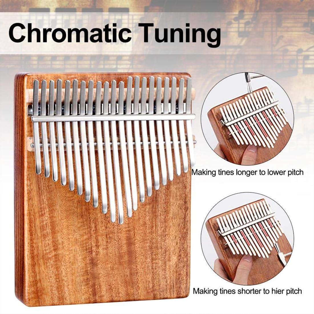 17 Keys Kalimba Kit-Kalimba Strumento Musicale-Accessori Fai-da-Te per Pianoforte a Pollice a 17 Toni-Thum Piano Parti di Ricambio-con Borsa Portaoggetti e Tuning Hammer