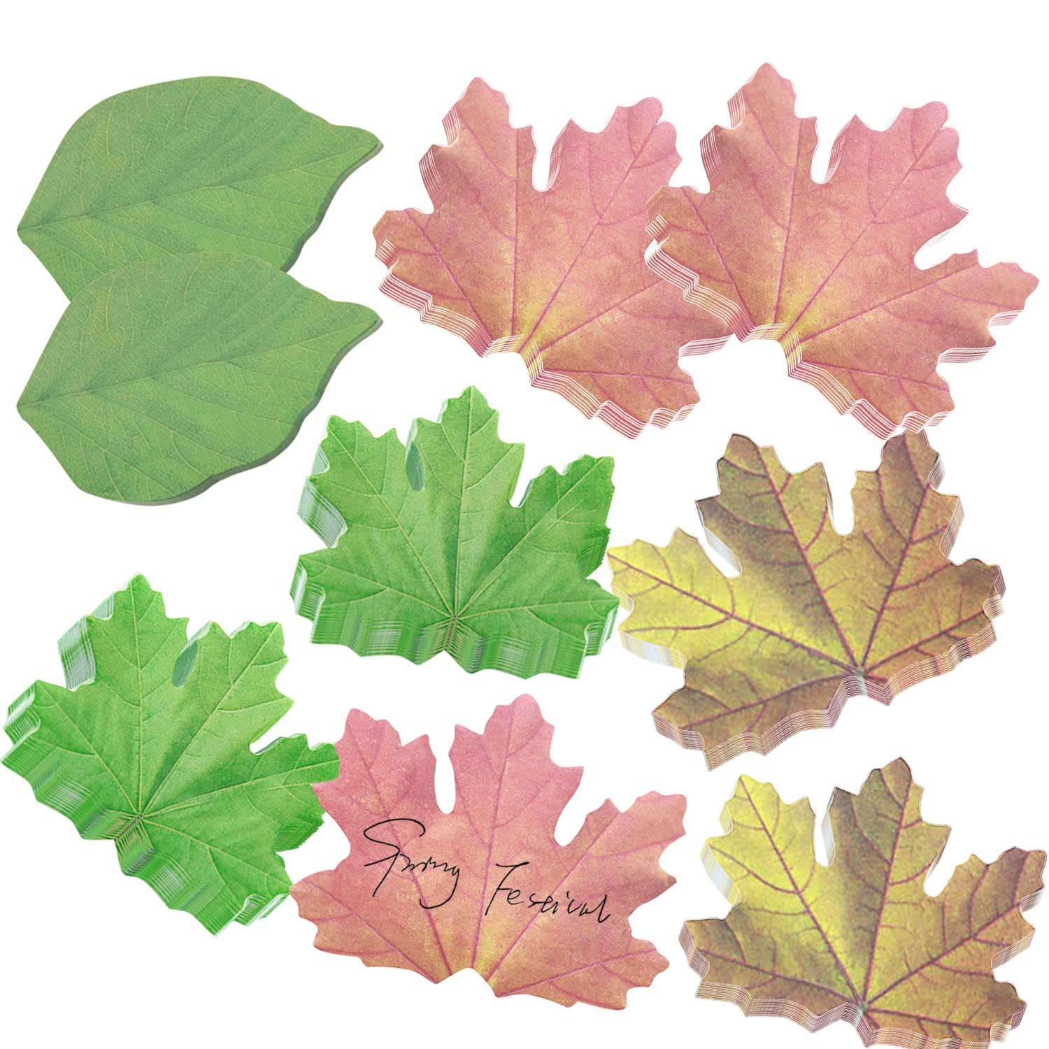 SJUNJIE 8 Pack Colorful Sticky Notes, Removable Leaf Notes for Office, School, Home, Message Marking