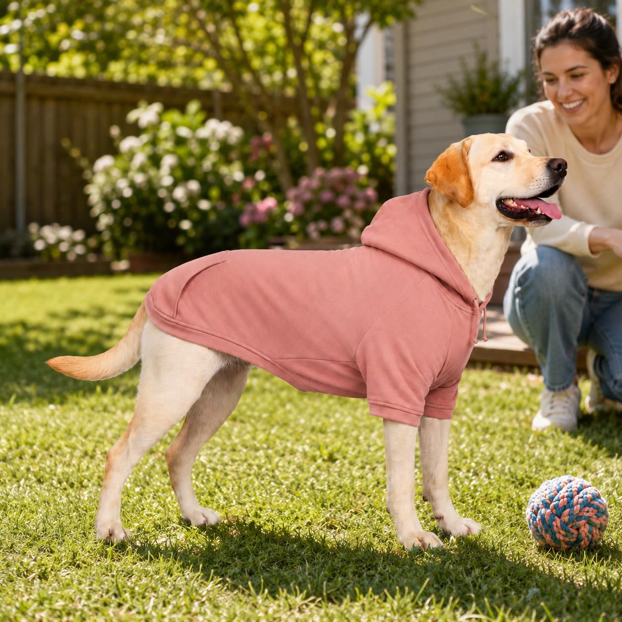 Ropa para Mascotas Ropa para Perros Abrigo para Perros Sudaderas Invierno Otoño Sudadera para Perros pequeños medianos de Gran tamaño 11 Colores 100% algodón 2018 Nuevo (L, Lotus Pink)