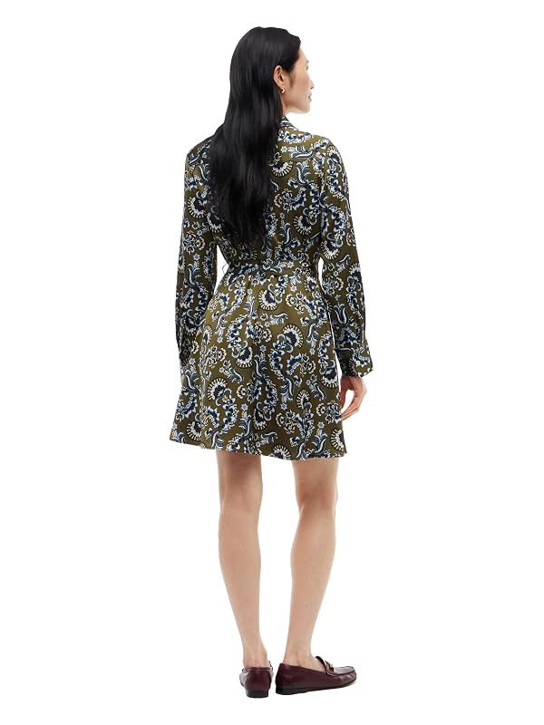 Tommy Hilfiger Women's Long Sleeve Shirt Dress with Belt, Work Business Casual Dress, Expressive Floral Multi X-Large by Tommy Hilfiger - Used condition - Image 4
