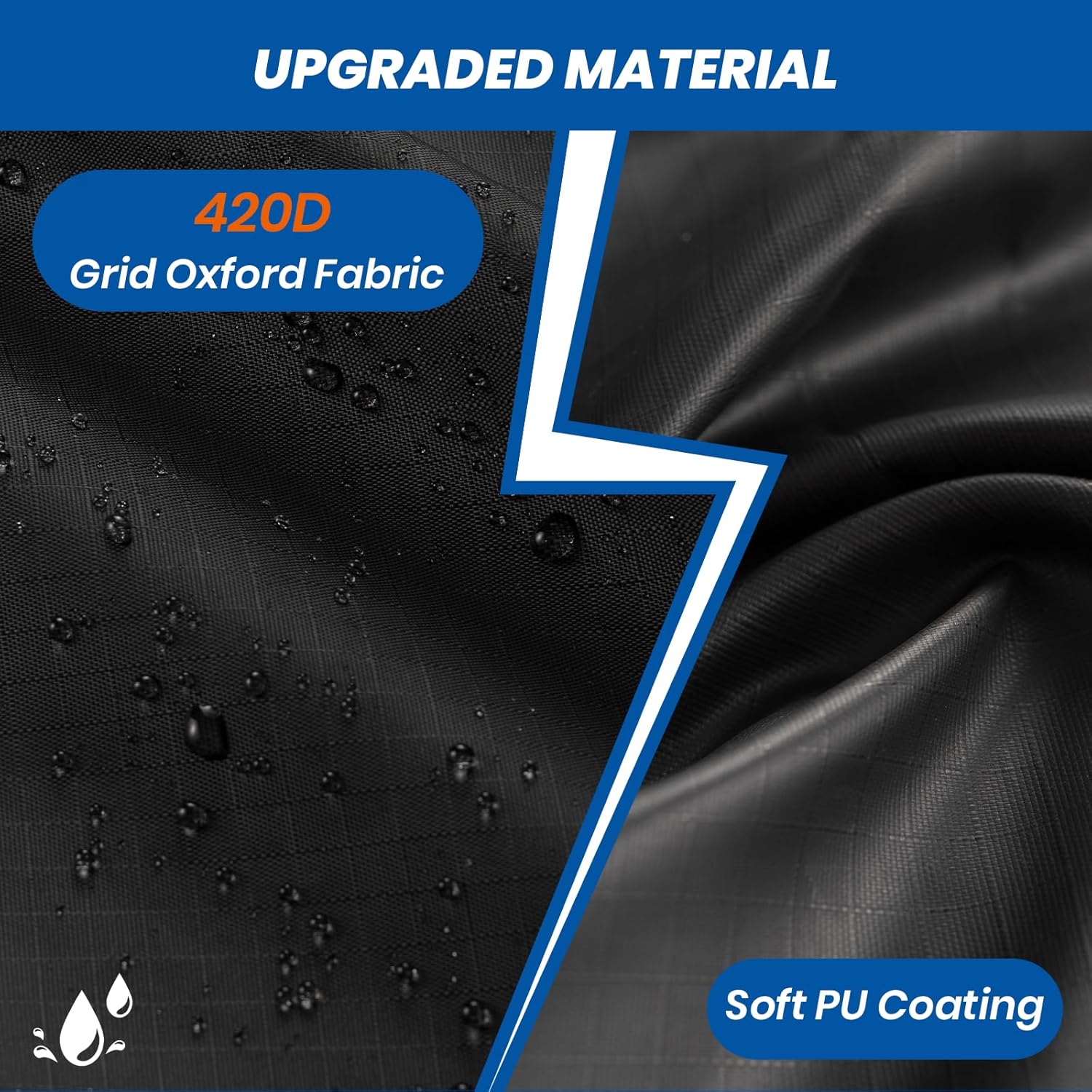 Favoto Motorcycle Cover Waterproof Outdoor - Fits up to 96.5" Motorbikes 420D Oxford Heavy Duty All Weather Sun Rain Dust Protection with Air Vents Powersports Vehicle Covers XXL
