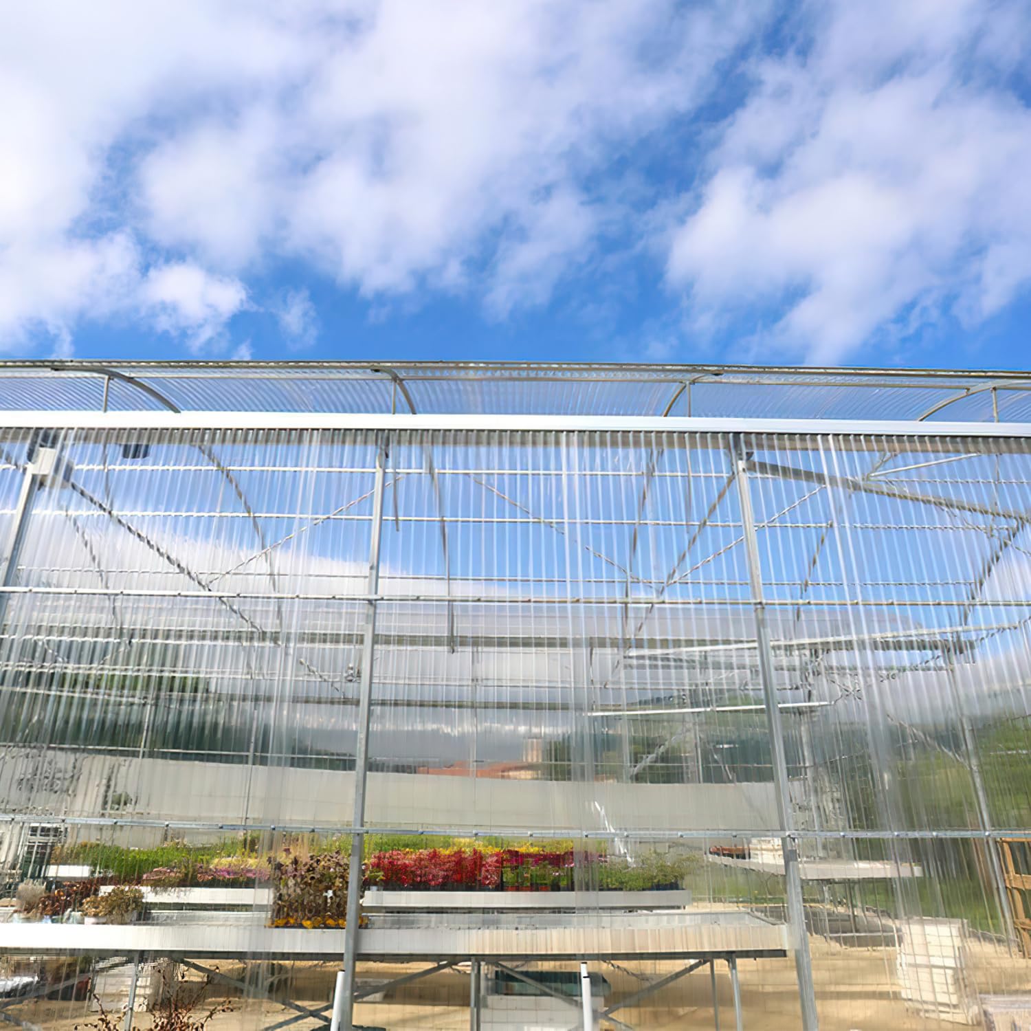 Wellplatten, 2 mm FRP-Trapezprofil-Wellblech, 90 * 120 cm Wellplatten Transparent, Dachplatten Wetterfest, Dach Profilplatten Trapez, Beleuchtungspaneele, 10 Stück