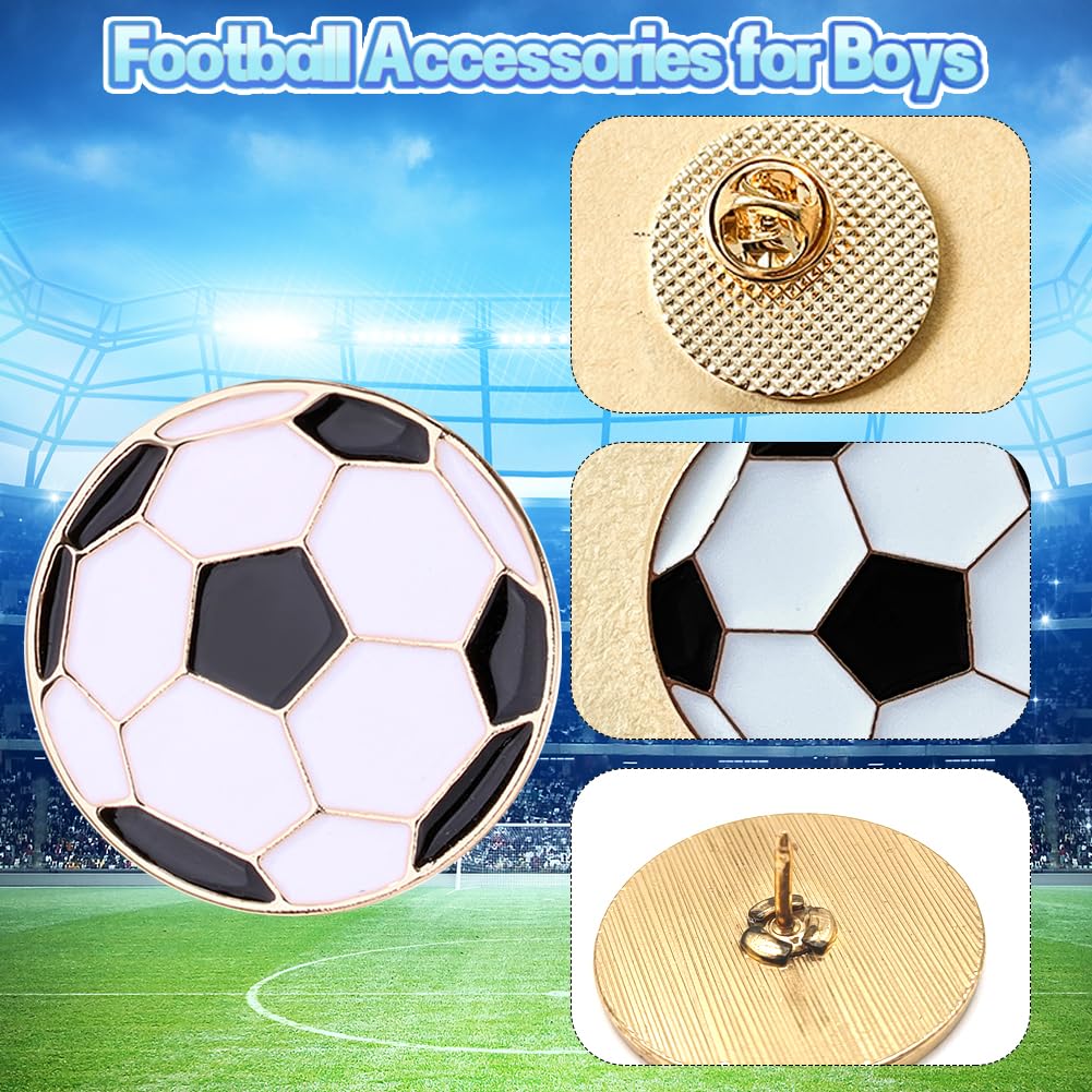 Collar de Fútbol Cadena Oro Hombre Cruzado Sólido Blanco y Negro