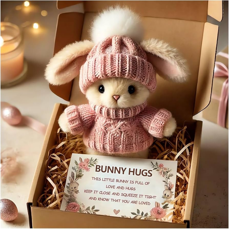 Amazon.com: Mini Bunny Hug Cute Easter Gift Plush 2025 Bunny in a