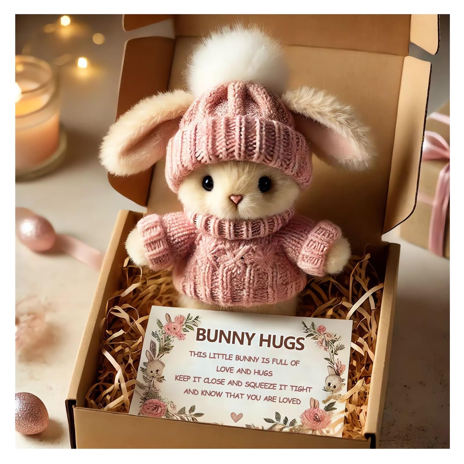 Amazon.com: Mini Bunny Hug Cute Easter Gift Plush 2025 Bunny in a
