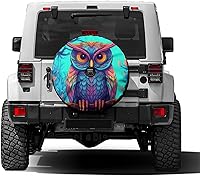 Vista 12 de Delerain Dinosaur Moon - Cubierta de rueda de repuesto para neumáticos, protector solar impermeable para caravana, remolque, RV, SUV, camión