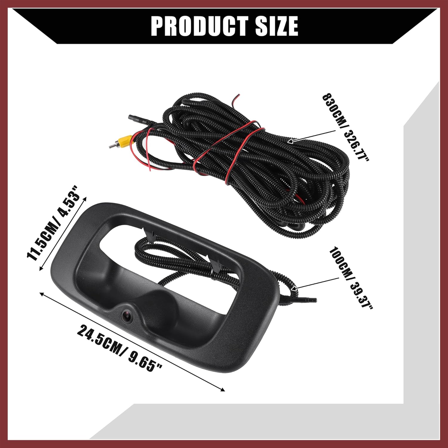 Backup Camera Tailgate Handle for Chevy Silverado 1999-2007 for GMC Sierra 1999-2007 / Rear Tailgate Handle Backup Camera/Durable / 1 Set/Black Replace Parts