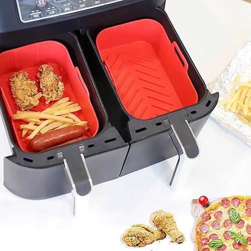 Vista 20 de Olla de silicona para freidora de aire Ninja Dual DZ201/DZ401/DZ550, freidora de aire DualZone XL, cesta reutilizable para freidora de aire