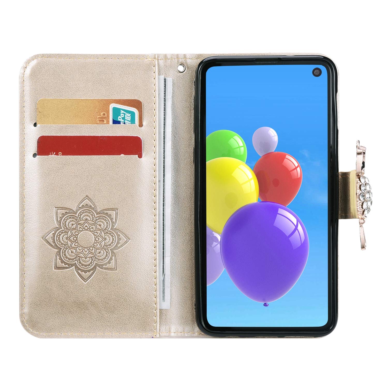 Uposao Huawei P30 Pro Hülle – Leder Flip Case Mit Glitzer, Kartenfach, Stift Und Ständerfunktion