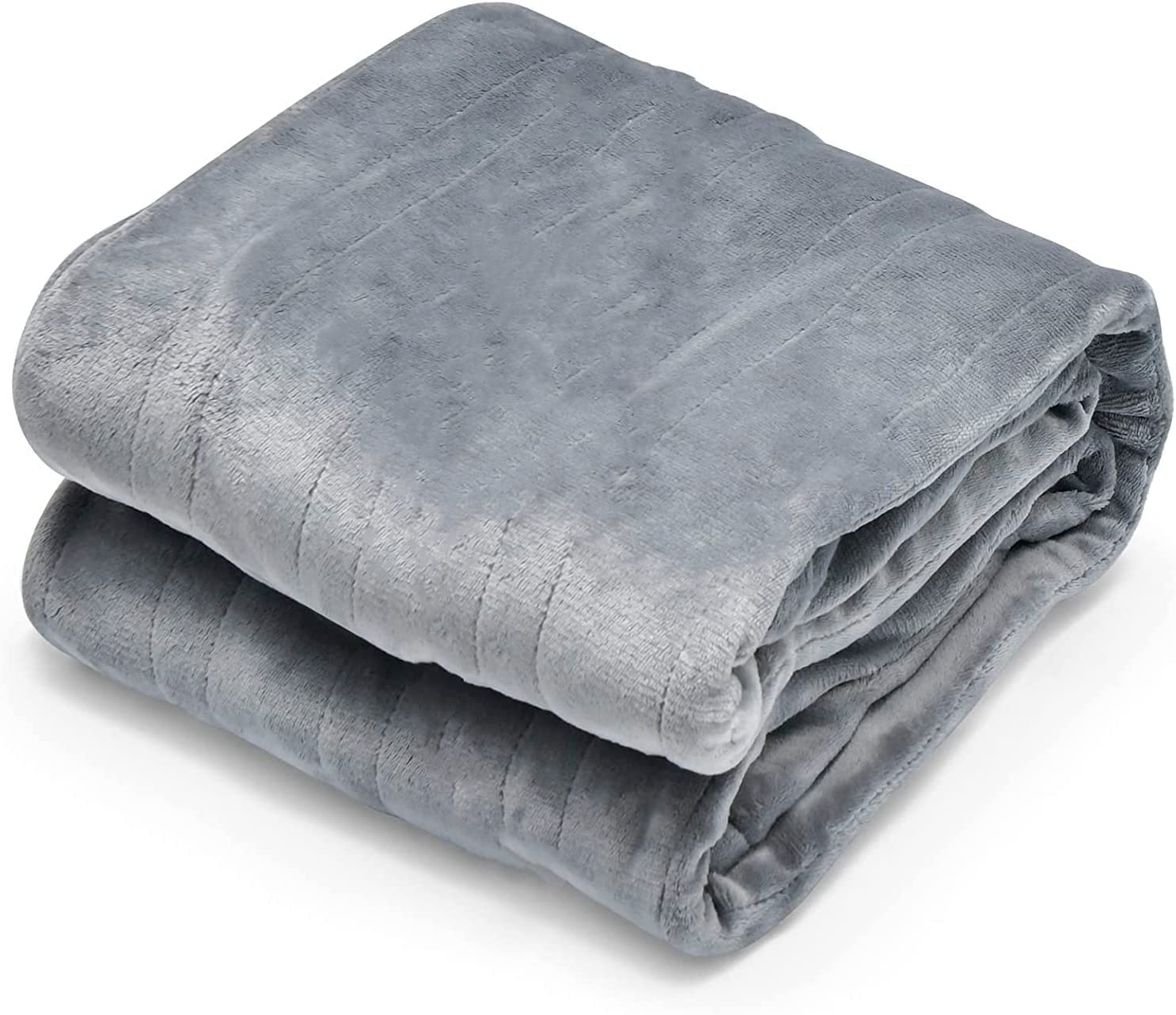 RELAX4LIFE Heizdecke mit Abschaltautomatik, Elektrische Wärmedecke, 4 Heizstufen, 8 Stunden Timer, Überhitzungsschutz, Flanell Kuscheldecke fürs Bett & Sofa, Maschinenwaschbar