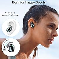 Vista 2 de Auriculares inalámbricos Bluetooth V17 con estuche de carga inalámbrica y pantalla digital LED, 100 horas de reproducción, IPX6, auriculares